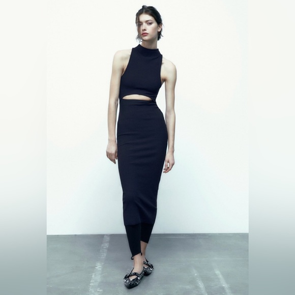 Zara Dresses & Skirts - Zara Cut Out Halter Dress